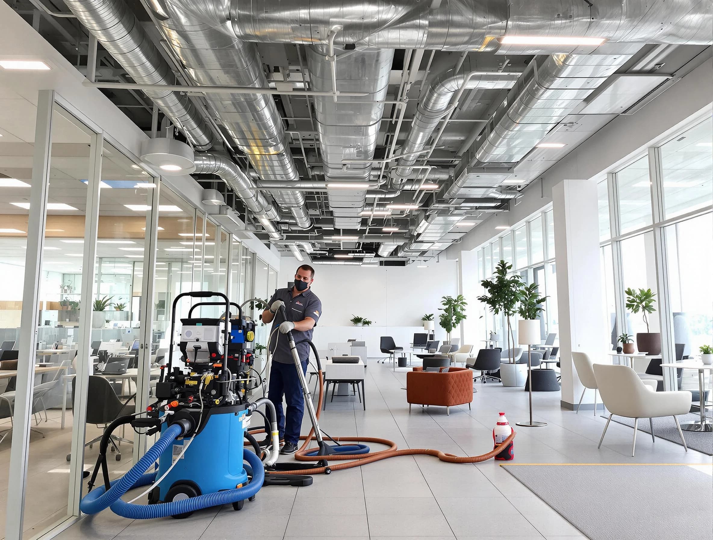 North Strabane Air Duct Cleaning team conducting comprehensive commercial duct cleaning at a business location in North Strabane