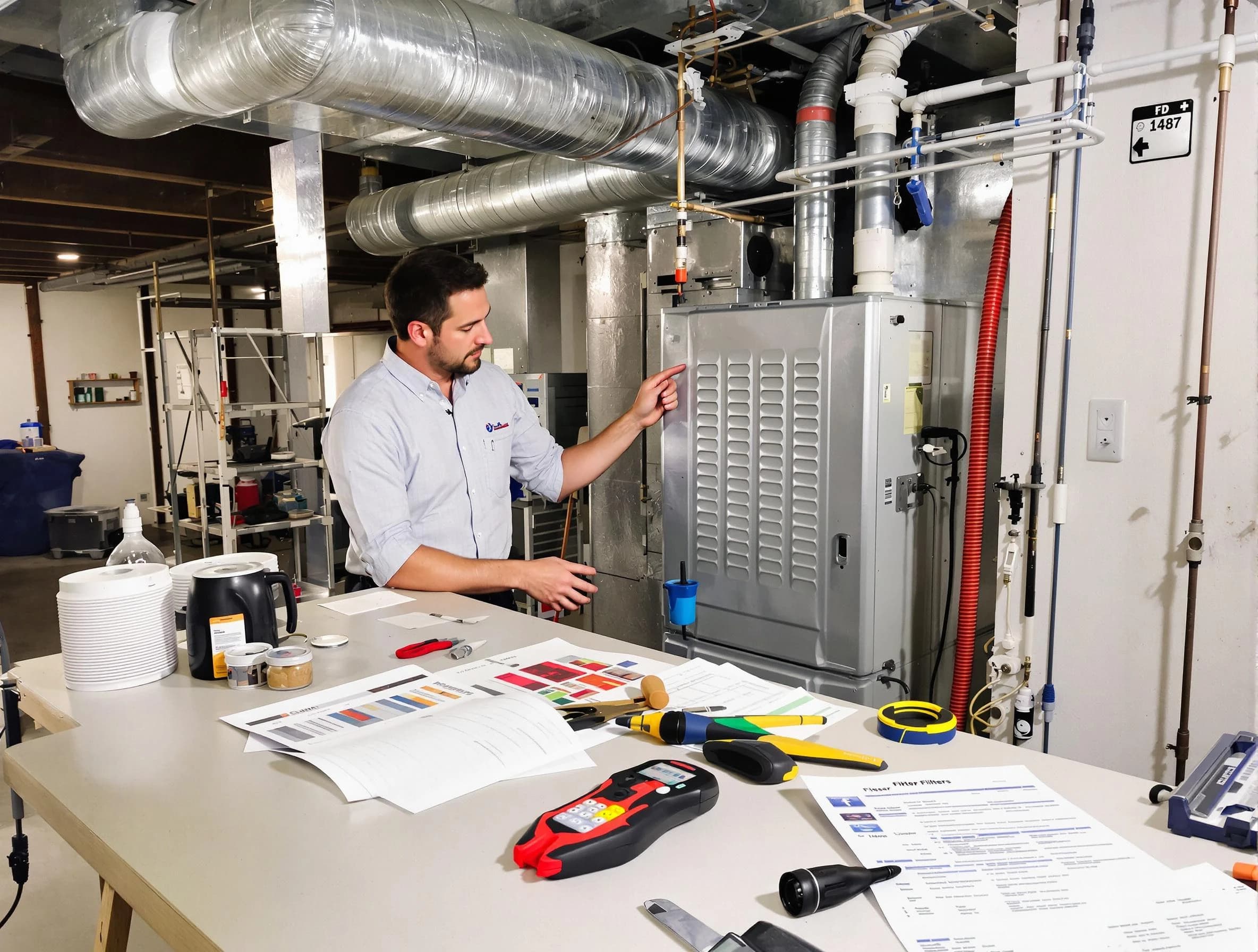 North Strabane Air Duct Cleaning inspector conducting detailed filter system evaluation using professional diagnostic tools in North Strabane